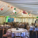 Marquee with festoon lights