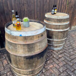 Oak Barrel Bar Table